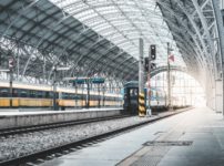 train on station during daytime